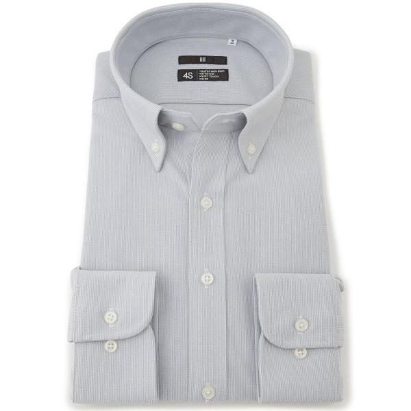 フォーマル シャツ 「スーパーノンアイロン・ストレッチ・速乾」「長袖」「BLACK LINE」ボタン...