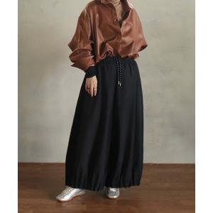 カーゴパンツ スソタックバルーンパンツ レディース
