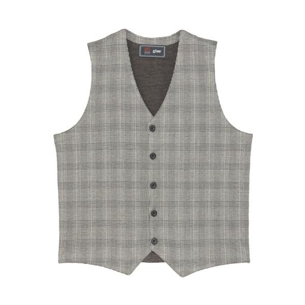 ベスト ジレ 「東京シャツ×gim(R) 」前身カットソー チェック柄 ジレ メンズ