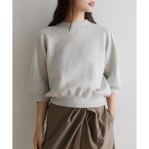 ニット セーター スウェットライクニット レディース