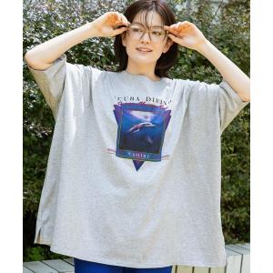 「niko and...」 半袖Tシャツ FREE グレー レディース