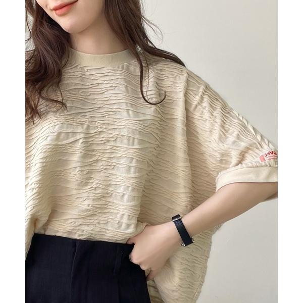「Java」 半袖カットソー「-コラボ」 MEDIUM ベージュ レディース