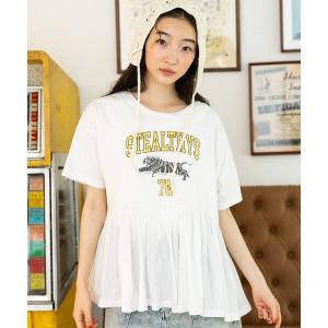 「niko and...」 半袖カットソー LARGE オフホワイト レディース