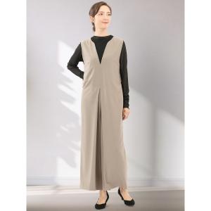 サロペット オーバーオール 「ストレッチ ウォッシャブル」m.f.エディトリアル レディース ウーリッシュ サロペット(セットアップ可能) レディース