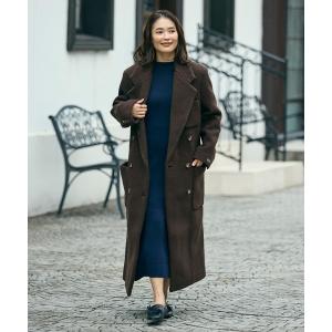ラコステ コート チェスターコート ダブルブレストバージンウールロングコート レディース