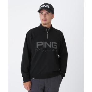 セーター ニット 「PING APPAREL」ハーフジップハイネックジャガードニット 「PERFORMANCE」 (MENS) メンズ