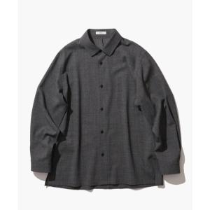 【中古】ATON エイトン HAND DYED NYLON SHIRT JACKET ナイロン シャツ ジャケット 4 GRAY グレー JKAGSW0704 /◆ ATON（エイトン） シャツ 「ATON/エイトン」HAND DYED NYLON SHIRT