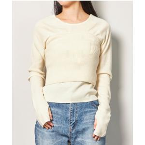 CLANE（クラネ） CLANE LOW GAUGE BODYSUIT KNIT TOPS【返品不可商品