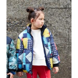 ブルゾン アウター 「マシンウォッシャブル」リバーシブル総柄スタンドカラーブルゾン キッズ 子供服 男の子 女の子