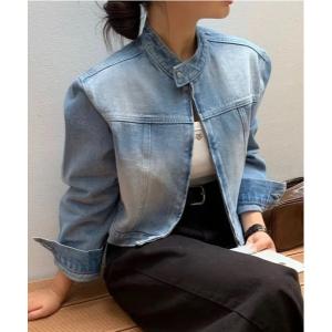 ブルゾン アウター シングルライダースデニムブルゾン レディース