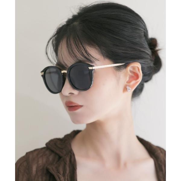 サングラス UVカットビッグフレームボストンサングラス レディース メンズ