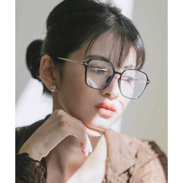 サングラス UVカットスクエアビッグフレームクリアサングラス レディース メンズ