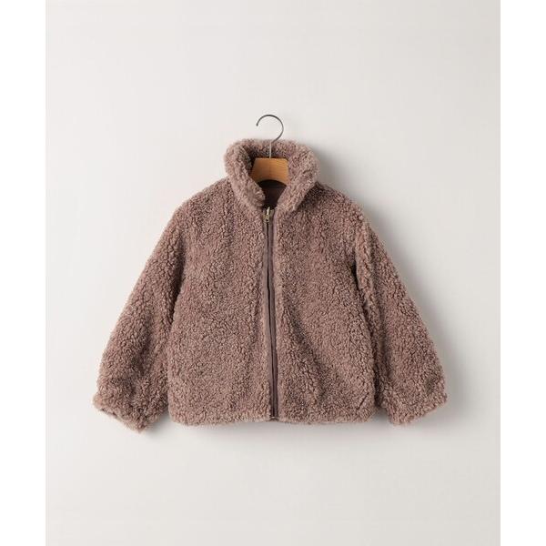 コート アウター SHIPS KIDS:80〜90cm / プードルファー×タフタ リバーシブル ジ...