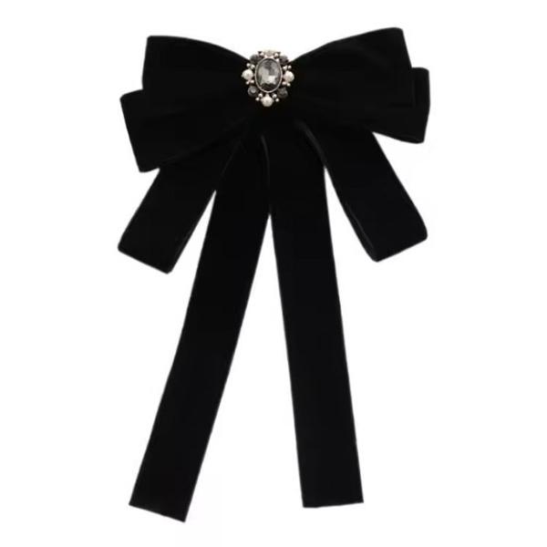 ブローチ 「urge select」レトロ ベロア ビジュー リボンタイ/リボンブローチ「2色4パタ...