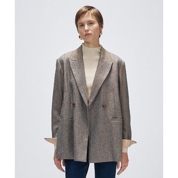 ジャケット テーラードジャケット ヘリンボーンテーラードジャケット レディース