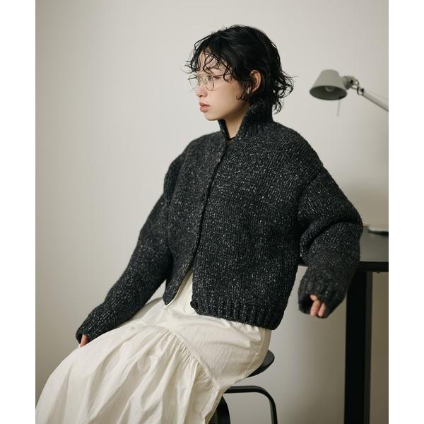カーディガン high neck low gauge knit cardigan /ハイネックローゲ...