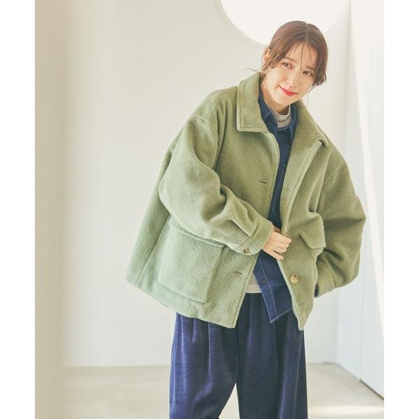 ブルゾン アウター ウールライクライトボアブルゾン「プチサイズあり」 レディース