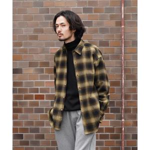 シャツ オーバーサイズオンブレチェックシャツ メンズ レディース