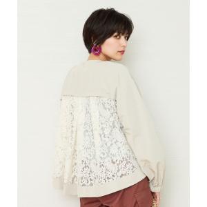 ブルゾン アウター 「FONT LAB」ペイズリーレースコンビブルゾン レディース