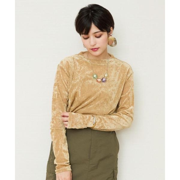 tシャツ 「FONT LAB」シアーベロアトップス レディース