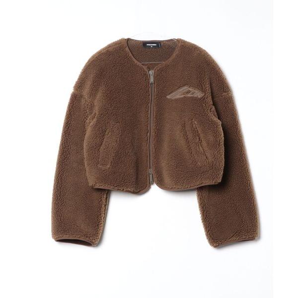 ジャケット ノーカラージャケット Loose Teddy Kaban Crewneck/0252 レ...