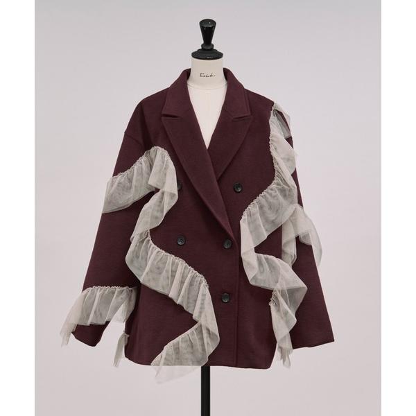 コート チェスターコート nuance tulle coat ニュアンスチュールミドルコート レディ...