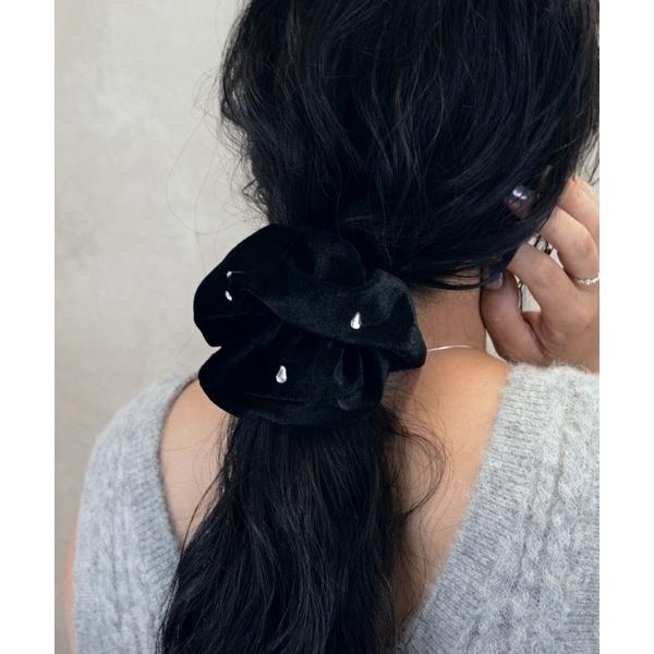 シュシュ ちらばせビジューベロアシュシュ