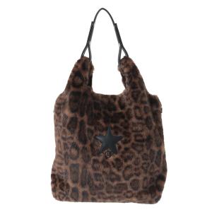 トートバッグ 2WAY LEOPARD ECO-FUR SHOPPING TOTE BAG レディース メンズ