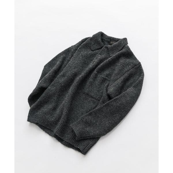 セーター ニット シャギーニットポロプルオーバー メンズ