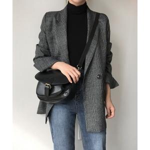 ジャケット テーラードジャケット blackdia ocean トラッド チェックジャケット レディース