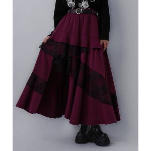 スカート ランダムフリルスリットスカート(HARE)