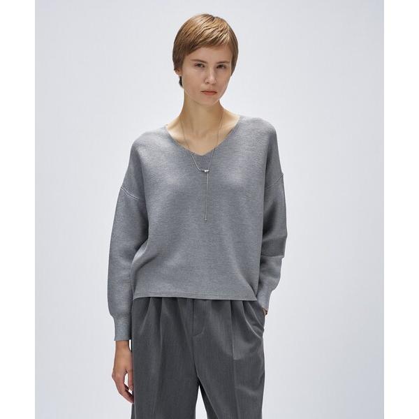 ニット セーター 「手洗い可」Vネックラメガターニット レディース