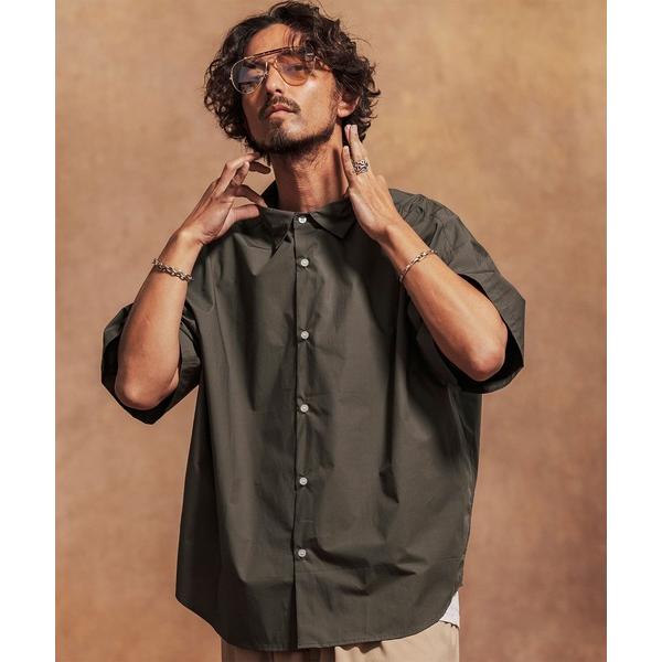 「Jih Nunc」 半袖シャツ M オリーブ メンズ