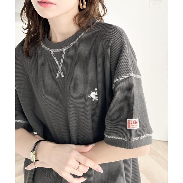 「Java」 半袖Tシャツ X-LARGE チャコールグレー レディース