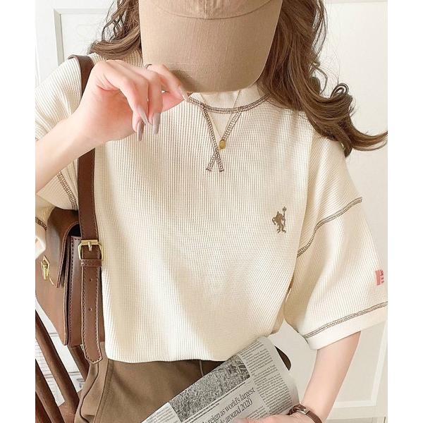 「Java」 半袖Tシャツ X-LARGE アイボリー レディース