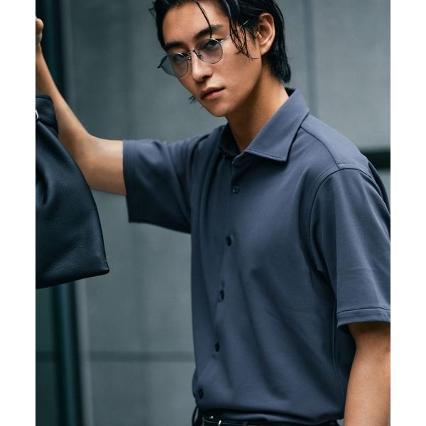 「NANO universe」 半袖ポロシャツ M チャコール メンズ