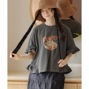 「niko and...」 半袖Tシャツ LARGE チャコール レディース