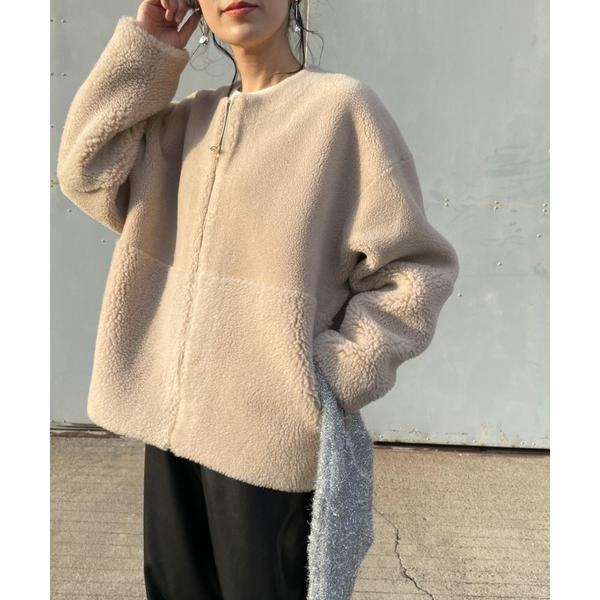 コート アウター 「MICA＆DEAL/マイカアンドディール」 リバーシブル ボアショートコート レ...