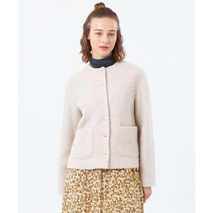 ノーカラーコート コート 「HESSLE（ヘスル）」ノーカラーショートコート レディース