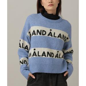 ニット セーター 「UNISEX」ALAND／ラインジャガードプルオーバー レディース メンズ