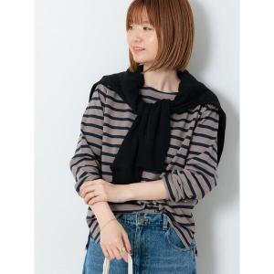 tシャツ ボーダー長袖カットソー レディース