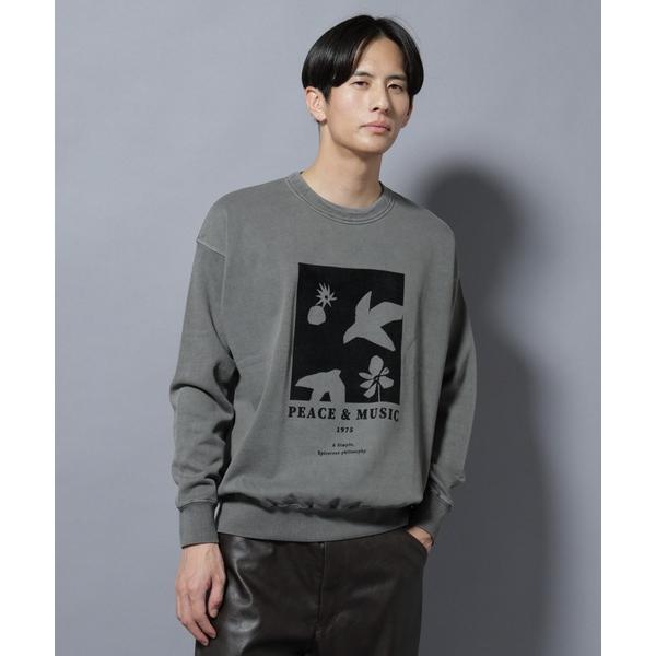 トレーナー スウェット ヴィンテージライク エディトリアル デザインスウェット メンズ