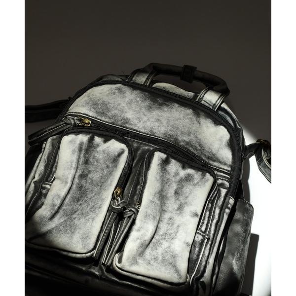 デイバック リュック ABETTOR ヴィンテージ加工フェイクレザーDAYBAG メンズ レディース