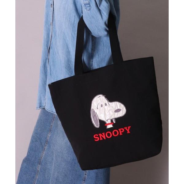 トートバッグ (ACT)「PEANUTS」アップリケ 刺繍 ナイロン トートバッグ レディース メン...
