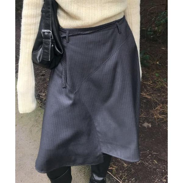 スカート stripe asymmetry skirt