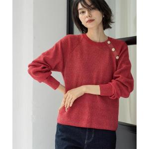 ボタンデザインラメニットセーター