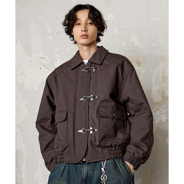 ブルゾン アウター ファイヤーマン 中綿ボリューム オイルドコットン ブルゾン メンズ