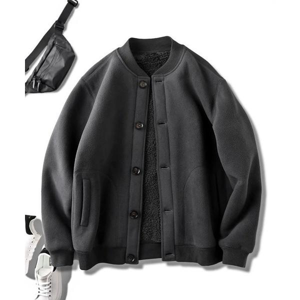 ブルゾン アウター AUDREY オーバーサイズ Ｗウォーム ボア ブルゾン / カーディガン メン...