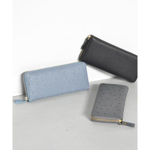 財布 「本革 刺繍」CL3890 LIMA DOT LONG WALLET スリム レディース