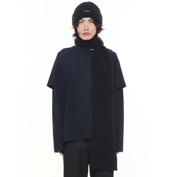 マフラー SHOOP TEXTURED ALPACA SCARF (SHFW25024) メンズ レ...